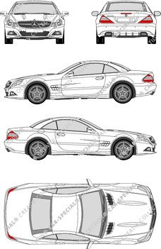 Mercedes-Benz SL Descapotable, 2008–2012 (Merc_403)