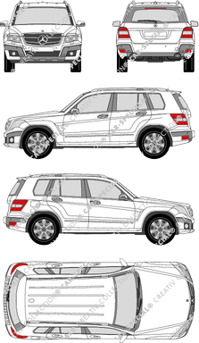 Mercedes-Benz GLK station wagon, 2008–2012 (Merc_404)