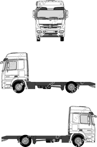 Mercedes-Benz Actros, Telaio per sovrastrutture, L-Fahrerhaus (2008)