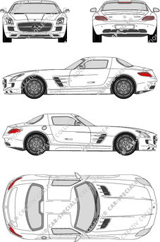 Mercedes-Benz SLS Coupé, 2010–2014 (Merc_425)