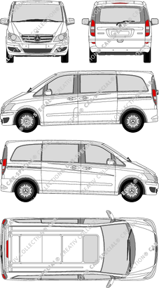 Mercedes-Benz Viano, camionnette, compact, Rear Flap, 2 Sliding Doors (2010)