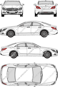 Mercedes-Benz CLS Coupé, 2010–2014 (Merc_490)