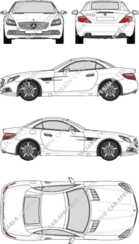 Mercedes-Benz SLK Descapotable, 2011–2016 (Merc_493)