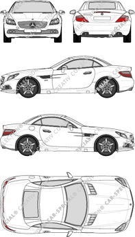 Mercedes-Benz SLK cabriolet, 2011–2016 (Merc_493)