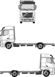 Mercedes-Benz Actros StreamSpace 2500 mm breit, ebener Boden, StreamSpace, Châssis pour superstructures, cabine du conducteur L (2011)