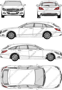 Mercedes-Benz CLS Shooting Brake Station wagon, 2012–2014 (Merc_516)