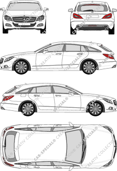 Mercedes-Benz CLS Shooting Brake break, 2012–2014 (Merc_516)