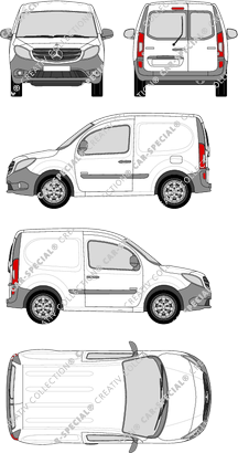 Mercedes-Benz Citan, fourgon, compact, Heck verglast, Rear Wing Doors (2012)