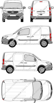 Mercedes-Benz Citan, Kastenwagen, lang, Rear Flap, 2 Sliding Doors (2012)