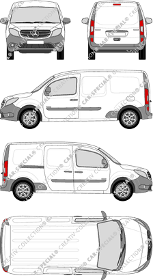 Mercedes-Benz Citan, Kastenwagen, extra lang, Rear Flap, 1 Sliding Door (2012)