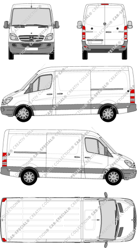 Mercedes-Benz Sprinter fourgon, 2009–2013 (Merc_555)