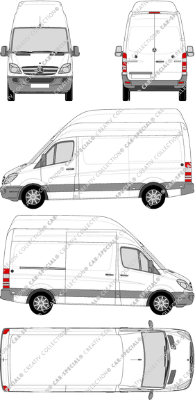 Mercedes-Benz Sprinter van/transporter, 2009–2013 (Merc_558)
