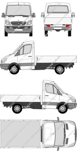 Mercedes-Benz Sprinter, Pritsche, Radstand 3250, Einzelkabine (2009)