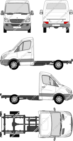 Mercedes-Benz Sprinter Chassis for superstructures, 2009–2013 (Merc_584)