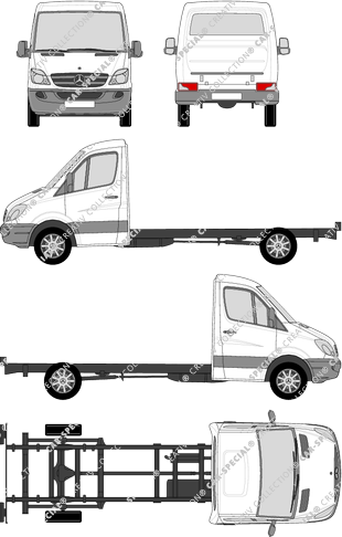 Mercedes-Benz Sprinter, Chassis for superstructures, wheelbase 4325, single cab (2009)