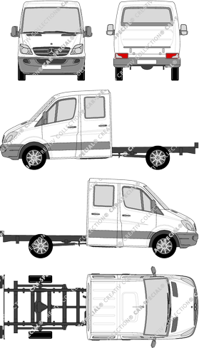 Mercedes-Benz Sprinter Fahrgestell für Aufbauten, 2009–2013 (Merc_588)