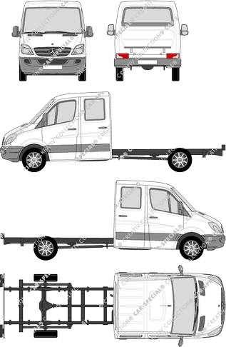 Mercedes-Benz Sprinter, Châssis pour superstructures, Radstand 4325, double cabine (2009)