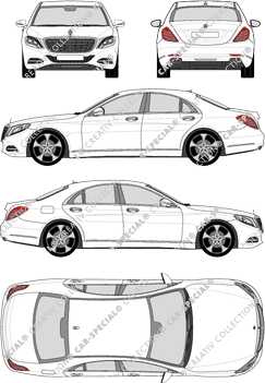 Mercedes-Benz S-Klasse Limousine, 2013–2020 (Merc_591)