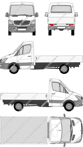 Mercedes-Benz Sprinter, platform, wheelbase 3665, single cab (2013)