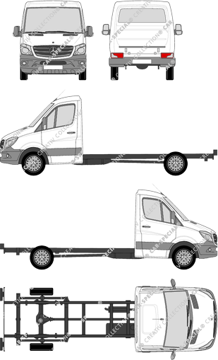 Mercedes-Benz Sprinter, Chassis for superstructures, wheelbase 4325, single cab (2013)