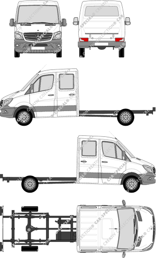 Mercedes-Benz Sprinter Telaio per sovrastrutture, 2013–2018 (Merc_667)