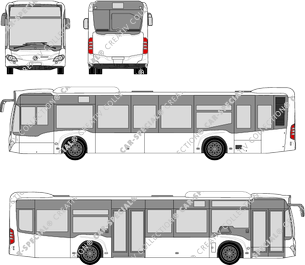 Mercedes-Benz Citaro horizontal engine Euro 6, liegender Motor, bus, 2 Doors (2013)