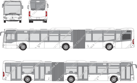 Mercedes-Benz Citaro Euro 6, Gelenkbus, autobús, 4 Doors (2013)