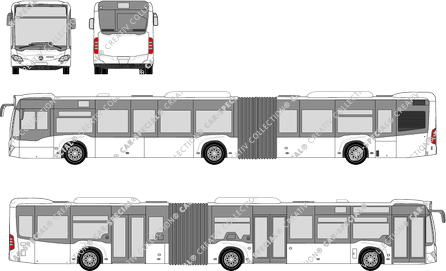 Mercedes-Benz Citaro Euro 6, Gelenkbus, autobús, 3 Doors (2013)