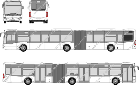 Mercedes-Benz Citaro Euro 6, Gelenkbus, harmonicabus, 3 Doors (2013)