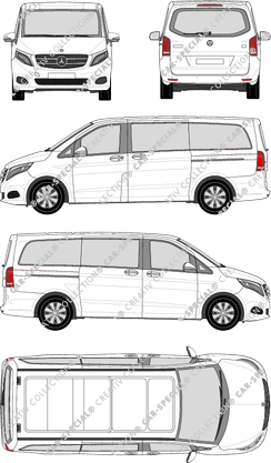 Mercedes-Benz V-Klasse minibus, 2014–2018 (Merc_691)