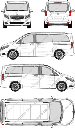 Mercedes-Benz V-Klasse camionnette, 2014–2018 (Merc_692)