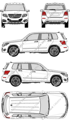 Mercedes-Benz GLK station wagon, 2014–2015 (Merc_693)