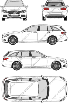 Mercedes-Benz C-Klasse T-Modell station wagon, 2014–2021 (Merc_699)