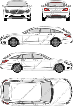 Mercedes-Benz CLS Shooting Brake Station wagon, 2014–2017 (Merc_700)