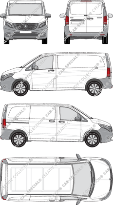 Mercedes-Benz Vito, van/transporter, compact, Rear Wing Doors, 1 Sliding Door (2014)