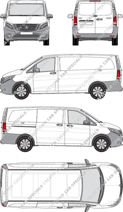 Mercedes-Benz Vito, Kastenwagen, lang, Rear Wing Doors, 1 Sliding Door (2014)