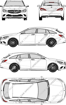Mercedes-Benz CLA Shooting Brake, 2015–2019 (Merc_756)