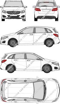 Mercedes-Benz B-Klasse Sports Tourer, Sports Tourer, 5 Doors (2015)