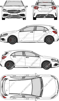 Mercedes-Benz A-Klasse Kompaktlimousine Sport, Sport, Kompaktlimousine, 5 Doors (2015)