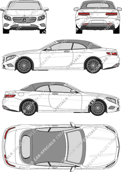 Mercedes-Benz S-Klasse Descapotable, 2016–2020 (Merc_781)