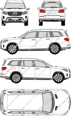 Mercedes-Benz GLS station wagon, 2016–2019 (Merc_783)