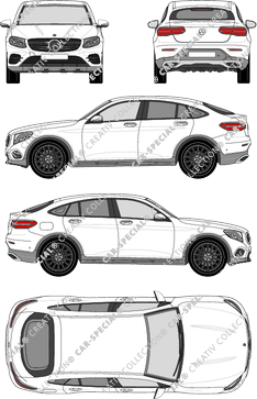 Mercedes-Benz GLC Coupé, 2017–2019 (Merc_787)