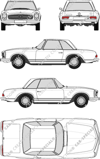 Mercedes-Benz SL Roadster, 1963–1971 (Merc_791)