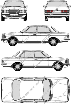 Mercedes-Benz W123 limusina, 1976–1986 (Merc_793)