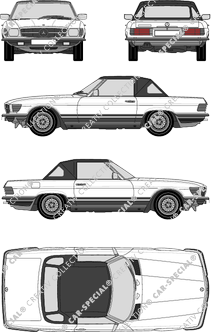 Mercedes-Benz R107, R107, Convertible, 2 Doors (1971)