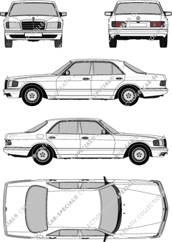 Mercedes-Benz S-Klasse Limousine, 1979–1991 (Merc_799)