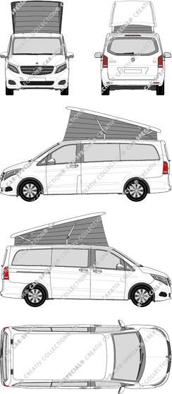 Mercedes-Benz Marco Polo, Camper, Rear Flap, 1 Sliding Door (2015)