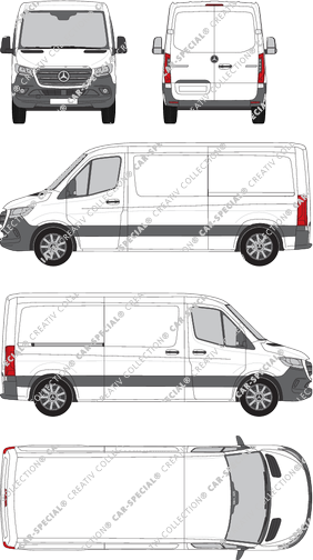 Mercedes-Benz Sprinter fourgon, actuel (depuis 2018) (Merc_825)