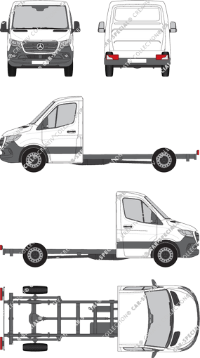 Mercedes-Benz Sprinter, A2, FWD, Chassis for superstructures, Standard, single cab (2018)
