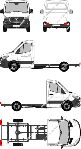 Mercedes-Benz Sprinter, A2, RWD, Chassis for superstructures, Standard, single cab (2018)
